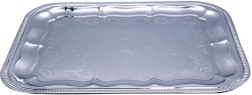 Tavă dreptunghiulară cromată 41 × 31 cm
