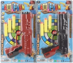 Pistol din plastic cu gloanțe din spumă pentru copii
