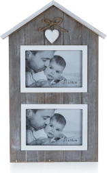Ramă foto Solid Heart căsuță pentru 2 fotografii
