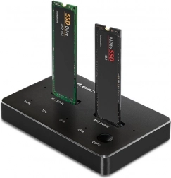Stație de andocare pentru SSD M.2 | NVMe | SATA | USB-C | Dual 2 x 2TB