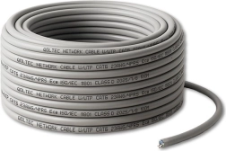 Cablu patch UTP CAT6, cupru masiv Cu, 1 Gb/s, 100 m, gri