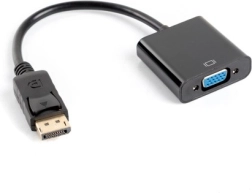 Adaptor DisplayPort la VGA 15 pini, m la f, 10 cm, negru