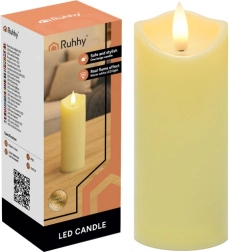 lumânare LED 12,5 × 5 cm cu flacără pâlpâitoare, alb cald