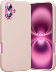 husă din silicon cu MagSafe pentru iPhone 16 Plus roz Vention