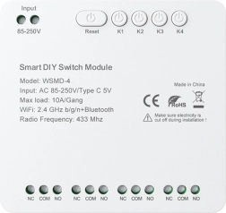 Modul inteligent comutare AVATTO cu 4 canale pentru bricolaj 250 V