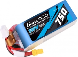 Baterie LiPo 3S 11,1 V 750 mAh 60C cu conector XT30 Gens Ace