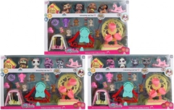 Set de animăluțe cu căsuță și loc de joacă