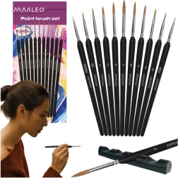 Set de pensule de pictură cu suport Maaleo 11 buc