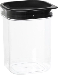 Cutie etanșă pentru alimente vrac HAMBURG 1,6 l cu capac negru