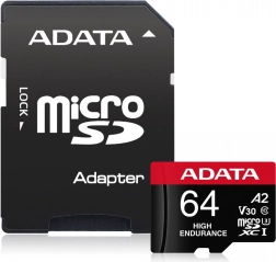 Card microSD ADATA High Endurance 64GB UHS-I U3 V30 A2