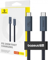 Cablu USB‑C BASEUS Flash 240 W, 1 m, împletit, 40 Gbps