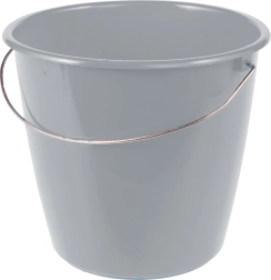 Găleată 5 l cu mâner metalic, gri