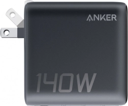 Încărcător de rețea ANKER 140W PD 3.1 cu cablu USB‑C și LED, negru