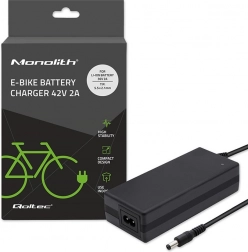încărcător pentru biciclete electrice 36 V Li‑ion, 42 V 2 A, conector 5.5 × 2.1 mm