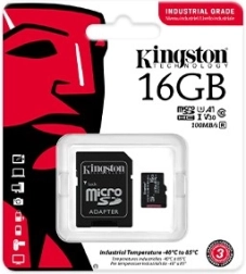 Card de memorie industrial microSD 16 GB CL10 UHS‑I Kingston