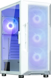 Carcasă PC I3 NEO ATX Mid Tower albă cu ventilatoare ARGB