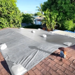 Prelată de protecție cu protecție UV 6 × 8 m, 120 g/m² – universală, rezistentă, argintie