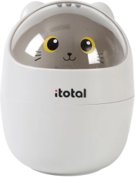 Mini coș de gunoi pentru birou pisică gri