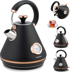 Fierbător electric cu termometru 1,7 l Berdsen, negru