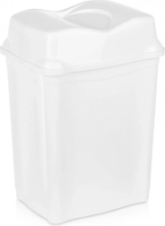 Coș de gunoi din plastic cu capac basculant 28 l alb