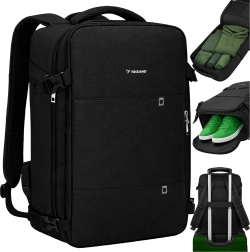 Rucsac turistic Trizand pentru avion cu port USB, negru 40 × 20 × 25 cm