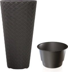 Ghiveci Matuba Slim cu inserție 40 cm antracit