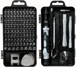 Set de șurubelnițe de precizie 115 în 1 cu biți magnetici și accesorii