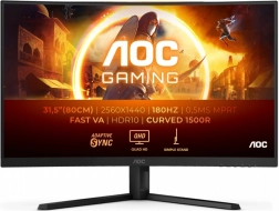 Monitor curbat pentru gaming AOC QHD de 31,5 inchi