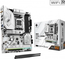 Placă de bază albă B650 Steel Legend WiFi AM5 ATX