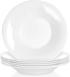 Farfurii adânci din sticlă opal 21,5 cm, 400 ml, 6 buc.