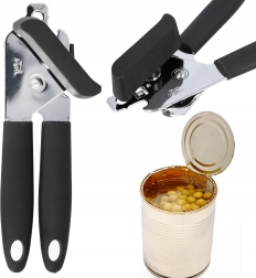 Deschizător manual de conserve din oțel inoxidabil, cu mânere ergonomice