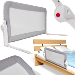 Barieră de protecție pentru pat 120 cm gri