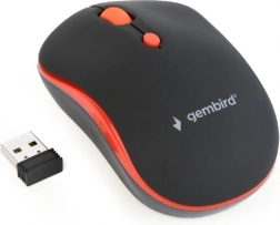 Mouse optic wireless negru și roșu