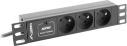 Șină de alimentare rack PDU 10" 1U, 3x priză FR, 2 m, 16 A, 230 V, negru