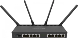 Router MikroTik dual‑band gigabit AC cu xDSL și SFP+