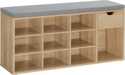 Dulap pentru pantofi cu șezut, finisaj sonoma