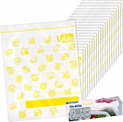 Pungi alimentare cu fermoar 18 × 23 cm, 20 buc