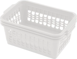 Coșuri din plastic HEIDRUN 30 × 19,5 × 13 cm, set 3 bucăți, mix de culori