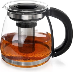 Cana de sticlă pentru ceai cu sită din inox 1,73 l