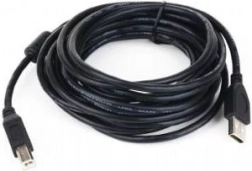 Cablu USB 2.0 A–B cu filtru feritic 3 m