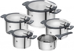 Set de oale ZWILLING Simplify, 5 piese, din oțel inoxidabil cu capace pentru scurgere