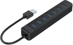 Hub USB ORICO cu 7 porturi USB 3.0 (negru)
