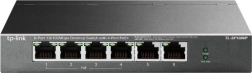 Switch de birou TP-Link cu 6 porturi 10/100 Mb/s și 4× PoE+