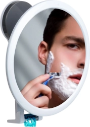 Oglindă cosmetică cu ventuză și cârlig, 17 cm