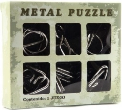 Puzzle metalice – set 6 bucăți în cutie