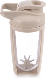 Shaker din tritan cu bilă de amestecare 700 ml, bej, ORION