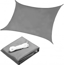 Pânză de umbrire pătrată gri 5x5 m, acoperire impermeabilă de la MultiGarden