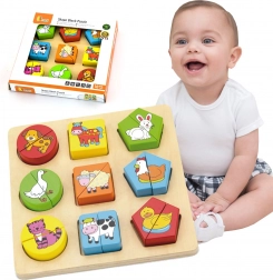 Puzzle educative din lemn - Animale