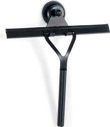 Raclă neagră pentru sticlă cu cârlig cu ventuză