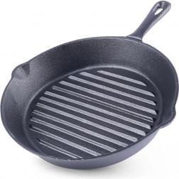 Tigaie grill din fontă 24 cm